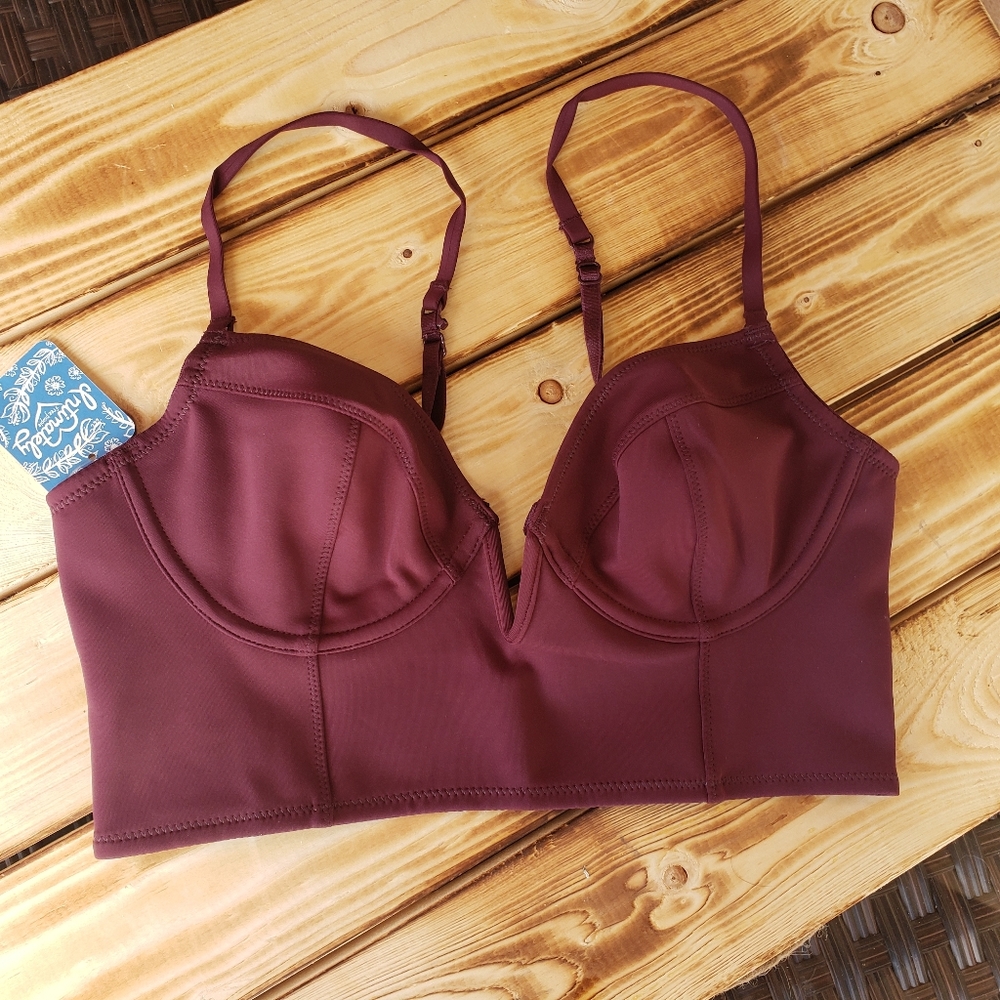 Free People Brianna Crimson Longline UW Bra